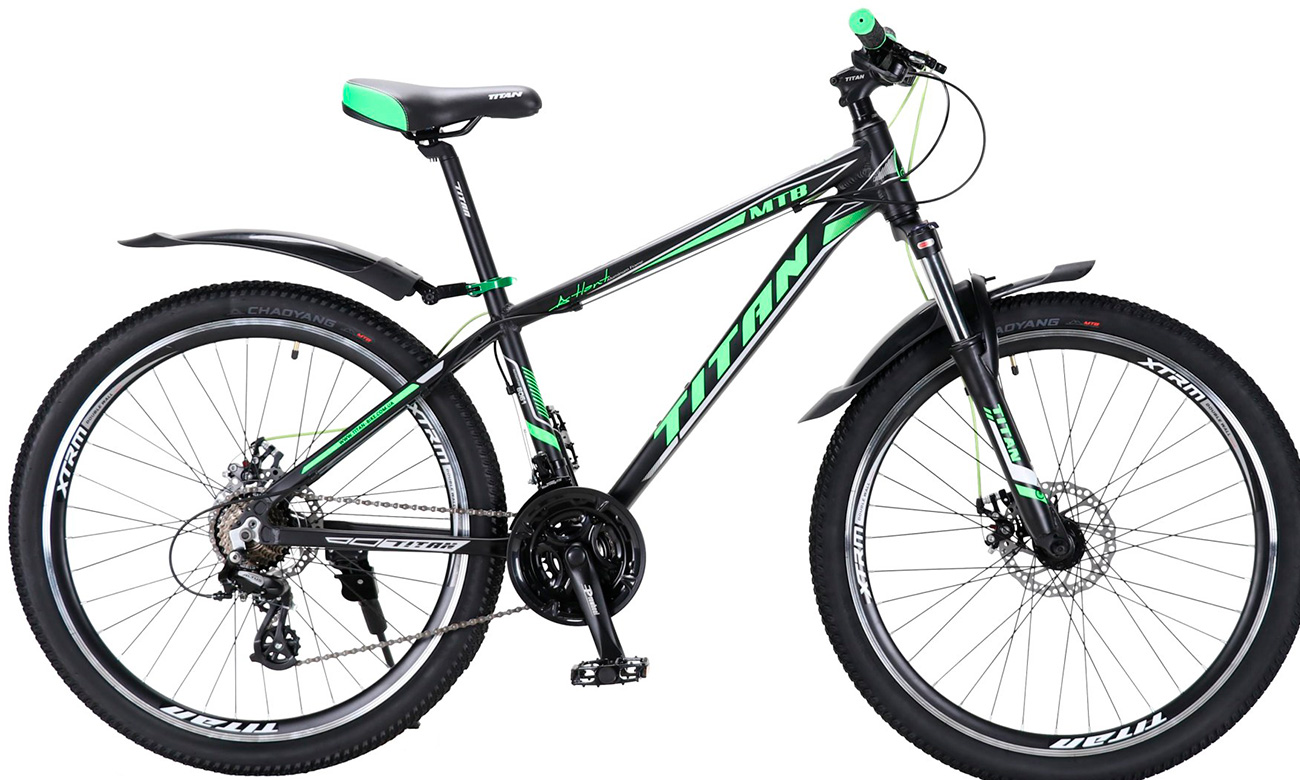 Фотографія Велосипед Titan Atlant 26" (2020) 2020 Чорно-зелений